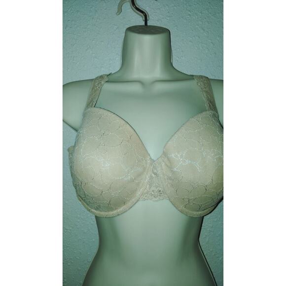 Frederick's Of Hollywood 4100 Bra Beige Latte 36DD Pushup Underwire - Picture 1 of 8